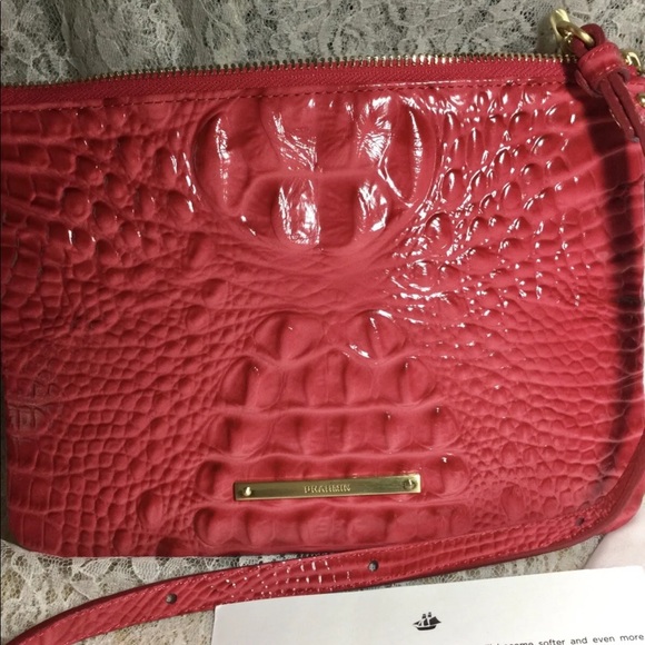 NWOT Brahmin Perri Crossbody HOT PINK Ribbon Melbourne Leather - Picture 8 of 8